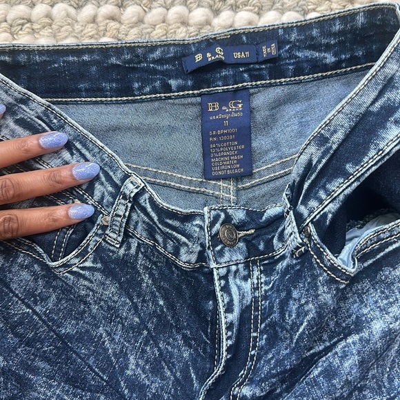 Vintage Acid Washed High Waist distressed Blue Jeans 🍃 - Picture 5 of 13